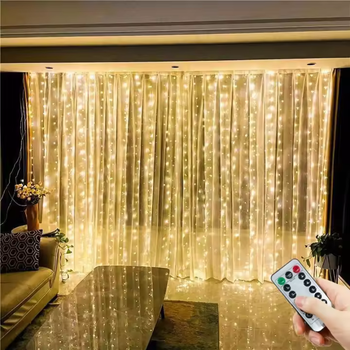 Luz De Tela LED 3/6M Guirnalda De Hadas Para Ventana Decoración De Hogar Para Navidad Boda Y Fiesta Cadenas De Luz USB Con 8 Modos - 1