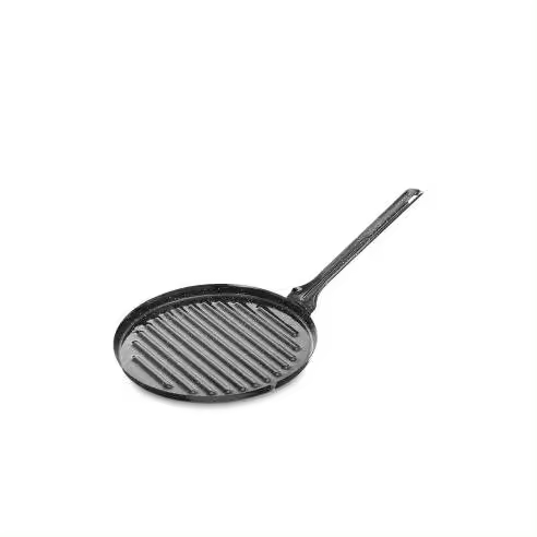Asadora esmaltada redonda Ø22cm de VAELLO, acero laminado, negra - 75463 - 1