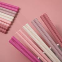 5Pares De Palillos De Colores Macarón Estilo Japonés Antideslizantes Resistente a Altas Temperaturas Para Sushi Uso Reutilizable Utensilios De Cocina De Plástico Sin Pintura Ni Olor Regalo Único - details 6