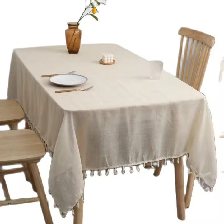 Mantel De Lino Para Mesas Rectangulares Lavable Estilo Francés Para Fiestas Y Uso Doméstico Interior Y Exterior - 1