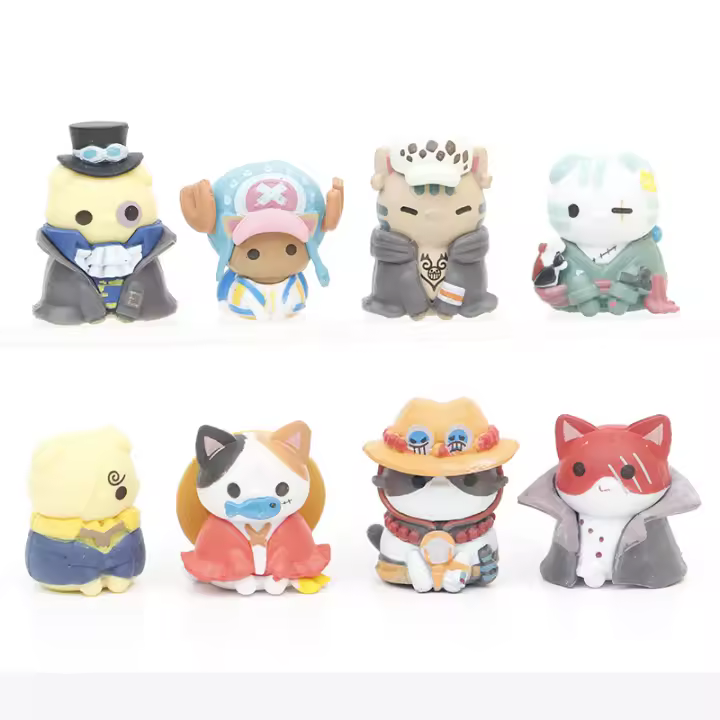 Set De 8 Figuras De Acción One Piece Cat Kaidou Jinbe Wanno Country Kozuki Oden Decoración De Pasteles Juguete Para Adultos - 1