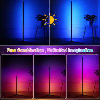 Lámpara De Piso Inteligente Tuya Dimmable RGB LED Moderna Para Decoración De Dormitorio Y Sala De Juegos Control Remoto Alexa - details 8