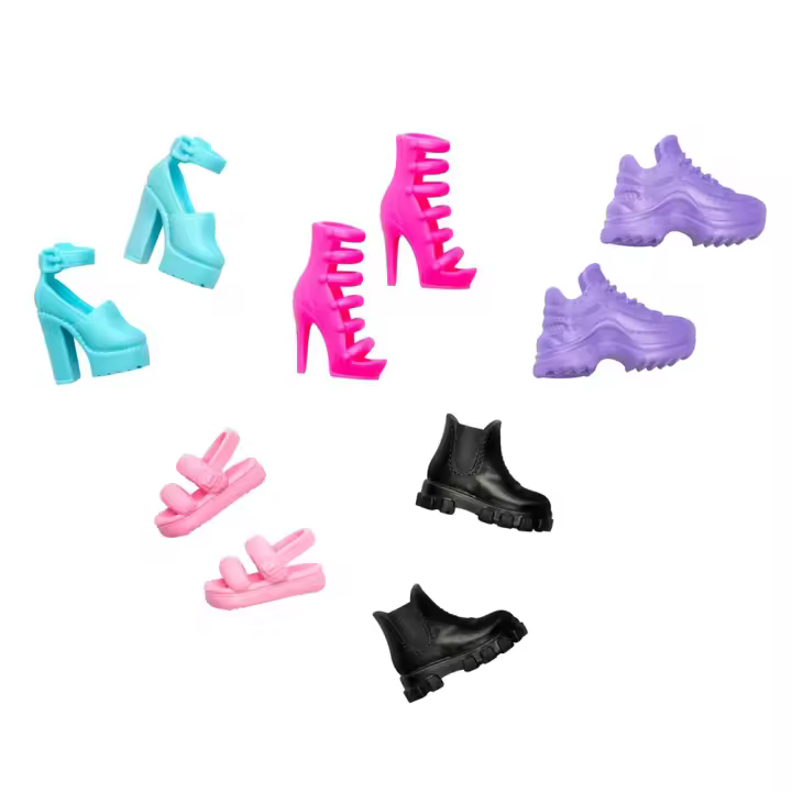 Zapatos Barbie Pack de 5 pares (Mattel HWV71) - 1