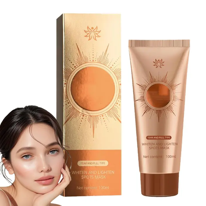 Mascarilla facial antimanchas, blanqueadora y antimanchas, mascarilla facial exfoliante herbal, nutrición profunda y reafirmante de poros, para todo tipo de piel (3 unidades) - 1