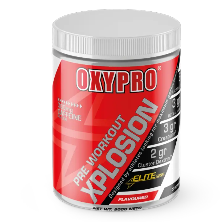 OXYPRO® Nutrition - XPLOSION 500gr - Raspberry Lemonade - Preentrenamiento (con Creapure® y Cluster Dextrin®) para destrozar tus límites - 1