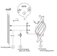 Lámpara De Pared LED Moderna Para Decoración De Hogar Y Habitaciones Iluminación Blanca Y Negra Para Sala De Estar Y Dormitorio - details 11