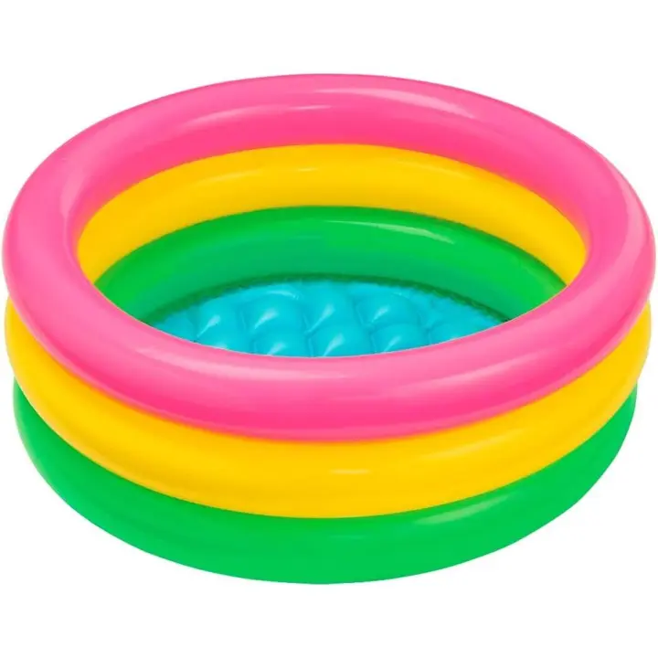 Intex 57107NP - Piscina hinchable 3 aros +base hinchable 61 x 22cm, 28 Litros - 1