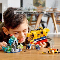 MOC Urban Serie De Aventura De Rescate En El Mar Exploración Oceánica Submarino De Bloques De Construcción Juguete Para Niños Regalo - details 1