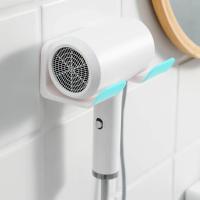 Soporte De Secador De Pelo Montado En La Pared Para Baño Estante De Almacenamiento Plástico Con Adhesivo Fuerte Soporte De Sundries Para El Baño - details 6