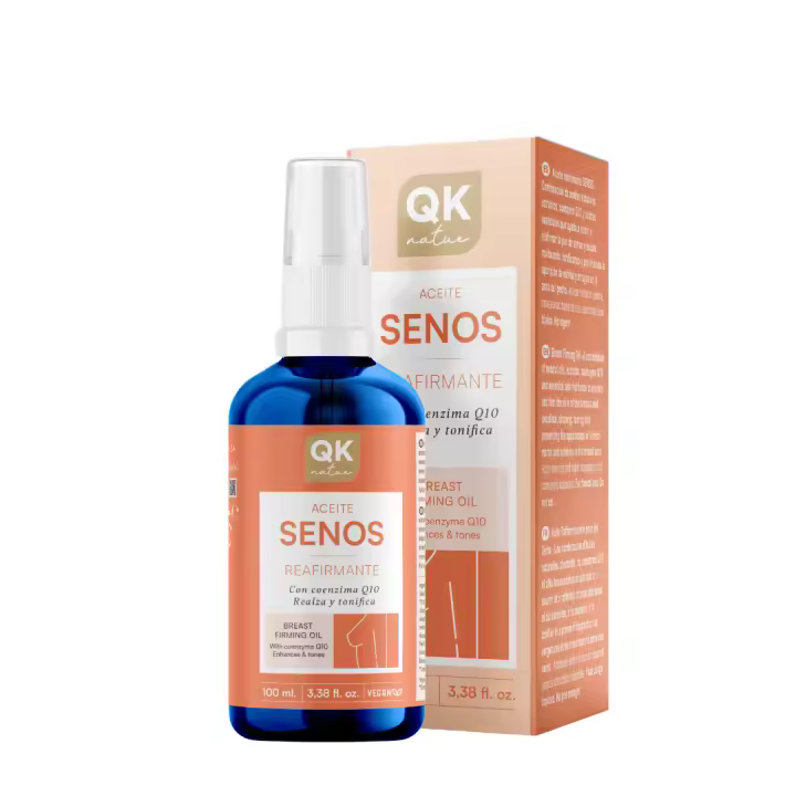 QKnatur - Aceite Corporal para Senos y Escote (100 ml). Hidratación y Cuidado con Coenzima Q10, Rosa Mosqueta, Aguacate y Jojoba - 1
