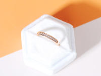 Anillo De Boda Para Mujer ZHOUYANG Clásico Con Cubic Zirconia Micro-insertos Color Rosa Oro Fina Joyería Para Compromiso Y Fiesta - details 4