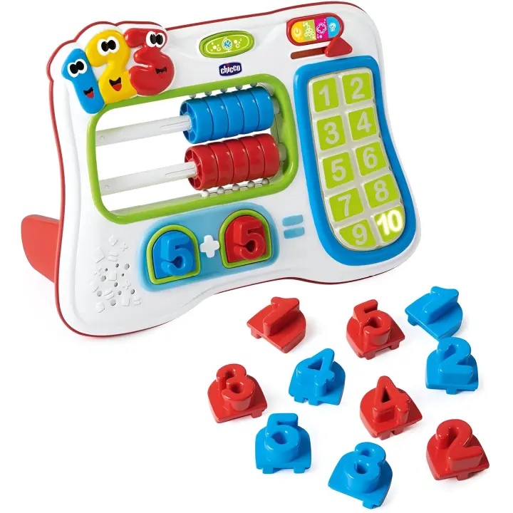 Chicco Ábaco Contar y Aprender, Juguete Educativo Infantil en 4 Idiomas para Aprender Números y Sumas, Inspirado en el Método Montessori, Electrónico e Interactivo, Juguetes Niños 2 Años, 6 Años - 1
