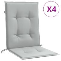 vidaXL Cojines silla respaldo bajo 4 ud tela 100x50x4 cm Color Antracita melange,  Gris claro melange,  Gris oscuro melange y mas Cojín Decorativo de Asiento Cojines de muebles de salon - details 7