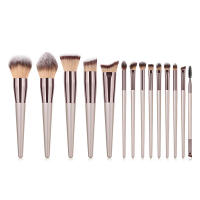 Juego De Pinceles De Maquillaje Para Mujer Champán Fundación Polvo Rubor Sombra Kabuki Herramientas De Belleza Set Completo - details 4