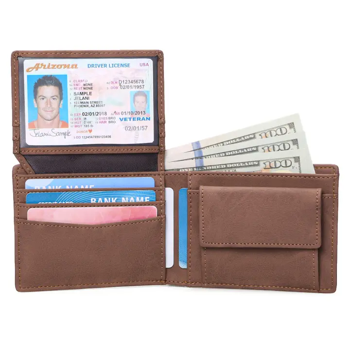 Carteras para Hombre, Monedero Hombre de Piel con RIFD Bloqueo, Cartera Hombre con 9 Ranuras para Tarjetas de crédito, Billeteras para Hombre-Regalo para Hombre - 1