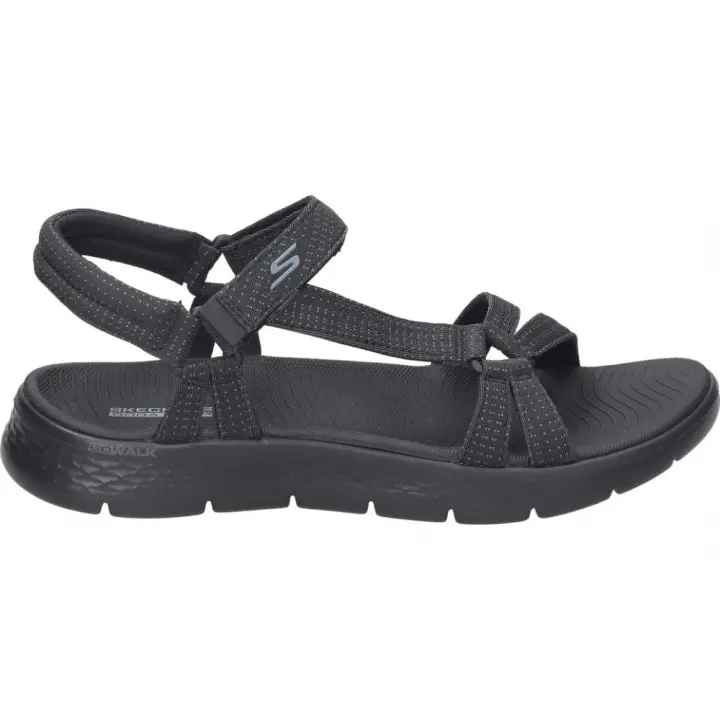 SKECHERS | Sandalias Skechers Go Walk Flex Sandal Sublime para Mujer – Sandalia deportiva en Color Negro – Sandalia con Velcro – Ultra Go – Apto para Lavadora – Vegan – Cómodas y Versátiles – Modelo 141451-BBK - 1