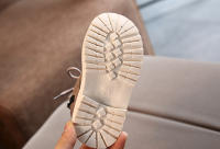Botas De Invierno Para Niños Lona De Algodón Interior De Peluche Estilo Infantil Zapatos Para Niñas Y Niños Bebé Todoterreno Antideslizante Talla True round Toe Lazo De Cordón Material De Suela De Goma - details 15