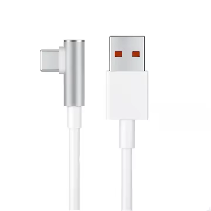 Cable De Carga Rápida USB Tipo C 90 Grados Para Xiaomi 14 13 12 11Pro Ultra Lite Redmi Note 120W/67W Con Corriente Máxima De 6A Cable Elbowed Para Juegos Material Diverso - 1