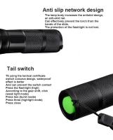 Linterna LED T6 Potente Y Zoomable Para Camping Y Uso Exterior Con Alta Luminosidad Impermeable Y Modos De Iluminación Ajustables - details 9