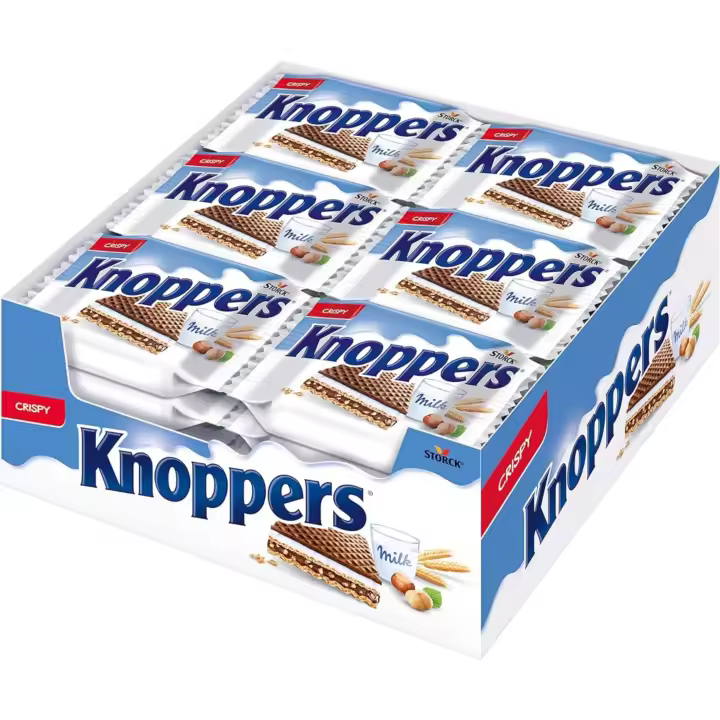 CRISPY KNOPPER MILK CAJA DE BARRITAS 24 UNIDADES 25G - 1