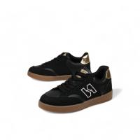 Zapatillas Sneakers para mujer con diseño N Zapatos casuales planos color negro rojo y beige yh39 - details 7