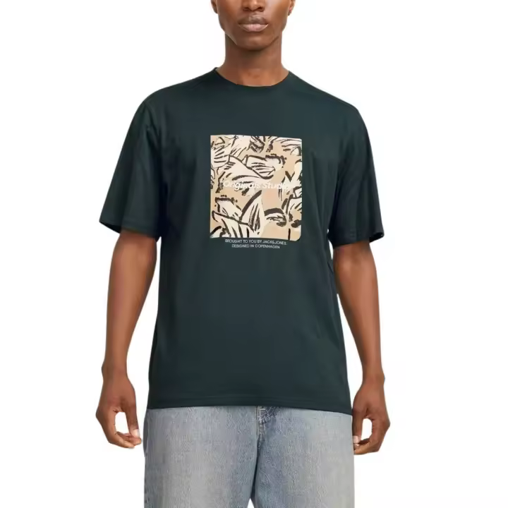 JORVESTERBRO NEWTON BOXFRONT TEE SS BF Forest Rive - 1