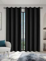 2pcs Cortinas De Blackout 100% Terciopelo Térmicas Y Decorativas Para Dormitorio Y Sala De Estar Aislamiento Acústico Y Luz - details 5