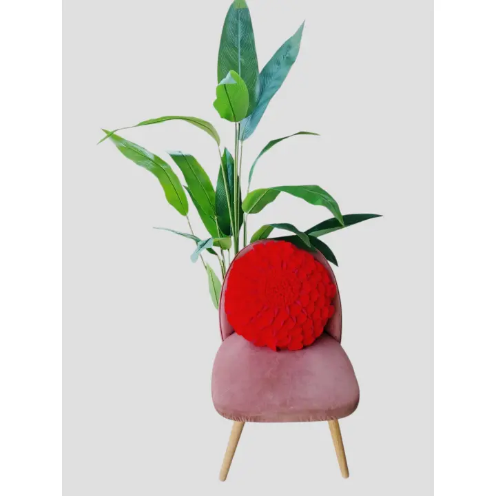 FUNDA DE COJIN 45*45 CON RELLENO INCLUIDO DE COLOR ROJO - 1