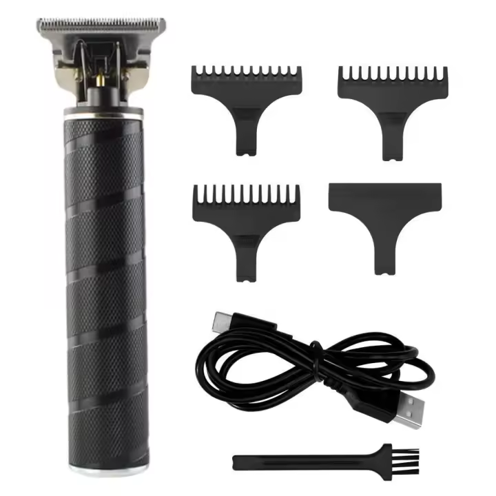 Cortadora de pelo para hombres, afeitadora de barba inalámbrica, afeitadora eléctrica con cuchilla en T, kit de cuidado personal - 1