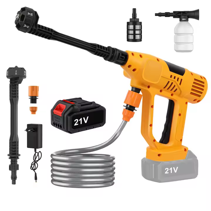 Mini Limpiadora de alta presión, 500W, 65Bar, Pistola de Agua pulverizada, máquina de lámina a presión para badería Makita de 18V - 1