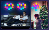 Luz De Noche LED RGB Hexagonal Bluetooth Control Remoto Por App Decoración Para Habitación Juego De Computadora Luz De Pared Multicolor - details 8