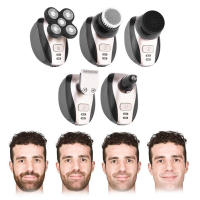 Afeitadora Eléctrica Recargable Portátil 5 En 1 Para Rostro Hombre Cuchilla Doble Borde Impermeable Máquina De Afeitar - details 7