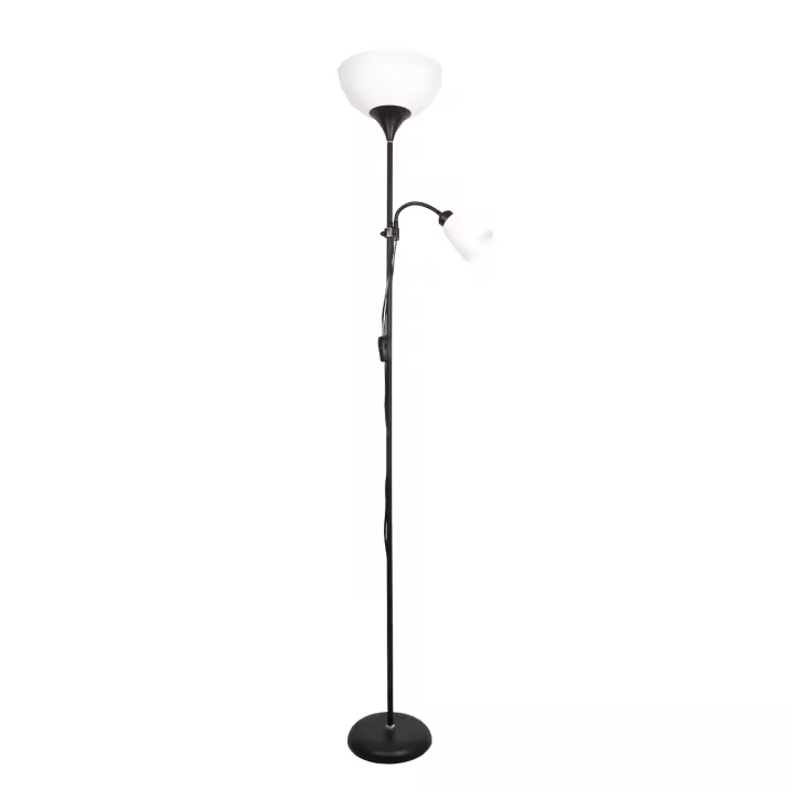 BEL AIR HOME - Lámpara de Pie VARESE 2xe27 178cm - Ideal para Salones y Estudios - Diseño Moderno y Funcional - Lampara de Lectura Orientable - Ilumina Tu Hogar con Estilo - 1
