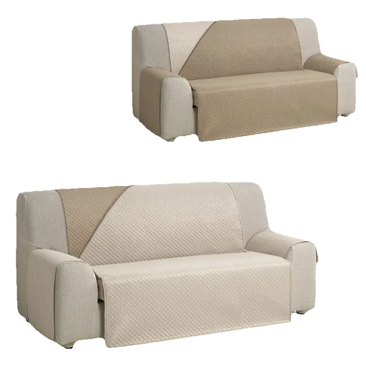 VALENTIA HOME Valentia Home - Funda Cubre Sofá Acolchada Reversible Rombo Bicolor para 1 a 4 Plazas - 13 Combinaciones de Colores - 1
