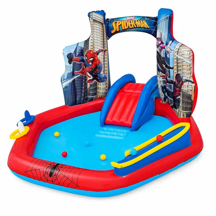 Bestway Piscina Hinchable Parque de Juegos Spiderman 211x206x127 cm +2 Años Jardin 98793 - 1