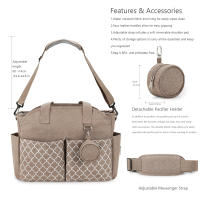 Bolsa de Pañales para Bebé de Gran Capacidad Bolsa de Maternidad Impermeable Multifuncional Portátil para Cuidado del Bebé Material de Poliéster - details 2