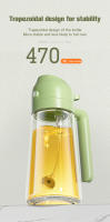 Botella De Aceite De Vidrio 470ml Dispensador De Spraying 2 En 1 Para Cocina BBQ Asado Picnic Herramientas De Cocina Ecológicas - details 8
