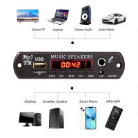 KEBIDU Decodificador MP3 WMA Con Micrófono Inalámbrico Para Coche Bluetooth 5.3 USB TF Radio DIY Reproductor De Música Con Control Remoto - details 10