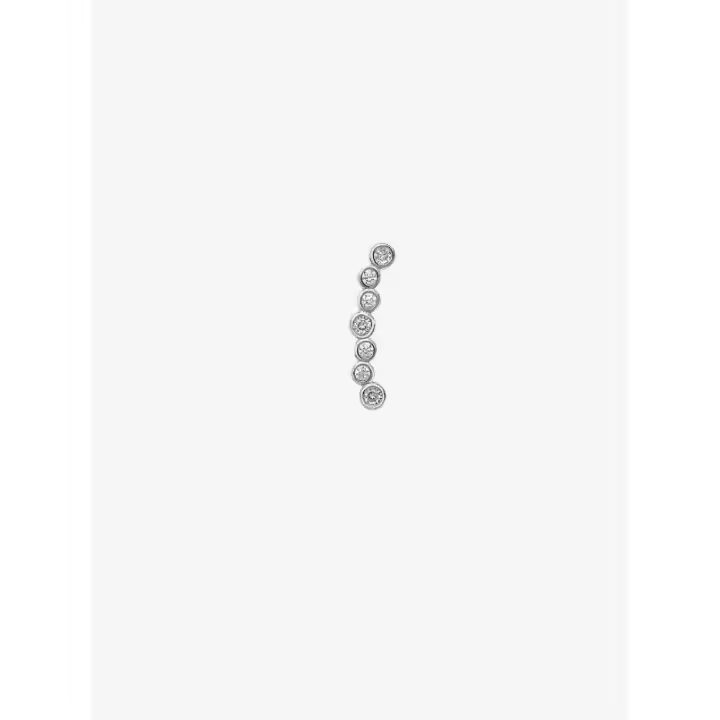 Trepador Ear Climber con Cristales, Plata, 3x20 mm, Diseño Circular (SE VENDE POR UNIDAD), Ref: CHP133PENP10E - 1