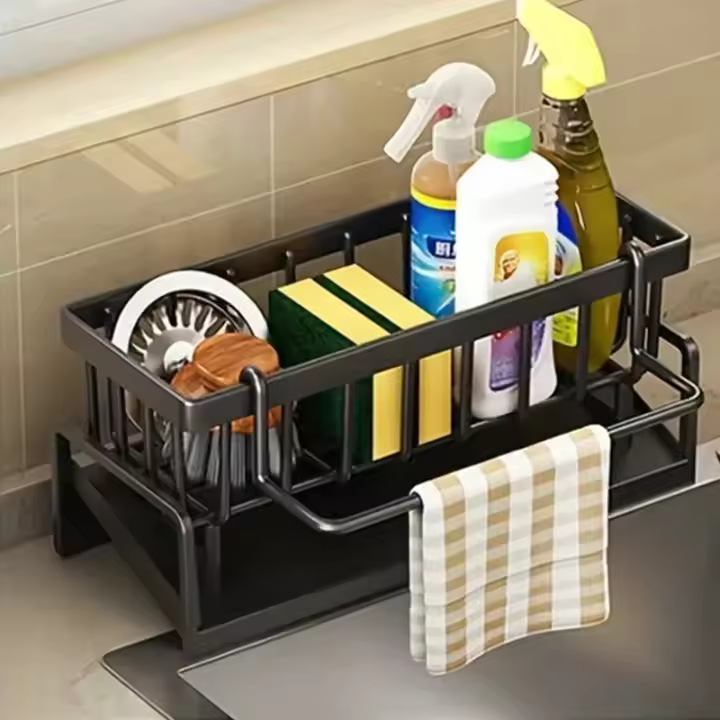 Estante De Acero Para Cocina Con Forma De Cabeza De Dragón Rack De Almacenamiento Para Enjuagues Y Paños De Limpieza En El Fregadero - 1