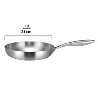 Sartén de freír 24/26/28cm Arce inoxidable 304 2mm Grueso wok pan 5 Capas Cocina profesional para Gas y inducción - details 2