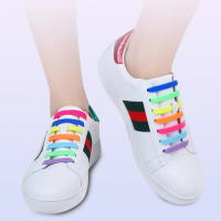 Nuevos 16Pcs Cordones Elásticos Para Zapatillas Silicona Estirable Cordón De Goma Unisex Moda Sin Atar Medio De Fijación Para Zapatos - details 4