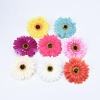 Flores Artificiales De Girasol Y Margarita 10Cm Para Decoración De Navidad Casas Bodas Regalos DIY Plantas Falsas De Seda Baratas - details 0