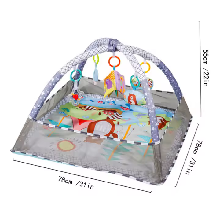 Parque infantil mini con valla para bebés, gimnasio de juegos, educación temprana, piscina de bolas de océano. - 1