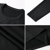 Camiseta Deportiva Para Hombre Secado Rápido Manga Larga Compresión Para Correr En La Pista Y Entrenamiento En El Gimnasio Top Antiarrugas - details 1