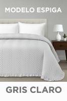 Colcha Bouti Gris Claro Lavada Lisa | Ropa de Cama de Verano | Tacto Suave | Diseño Moderno y Decorativo | Microfibra de Calidad. - details 0