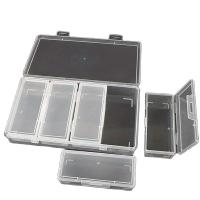 Juego De Cajas De Almacenamiento Rectangular De Plástico Transparente Y Portátil Con Tapa Abatible Para Manualidades Multifuncionales - details 1