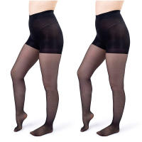Kave 2 Pares De Medias Pantimedias 20D Para Mujer Con Cintura Controlada Y Punta Aumentada Color Negro Talla Alta Elásticas - details 4