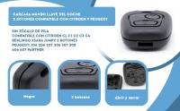 Banner - Carcasa mando llave de coche 2 botones compatible con Citroen negro