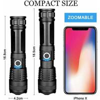 Indoor LED Ultra Powerful De 90000 Lúmenos, Internal Xhp70 Recargable USB, Antorcha Impermeable Ipx65 De Alta Potencia De 5 Modos with Bathería De 3000 Mah para Acampar, Actividades Al Aire Libre - details 3